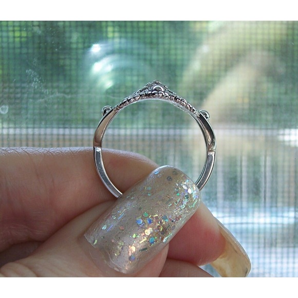 925 STERLING SILVER Rope Beaded Ornate Ring - Picture 6 of 16